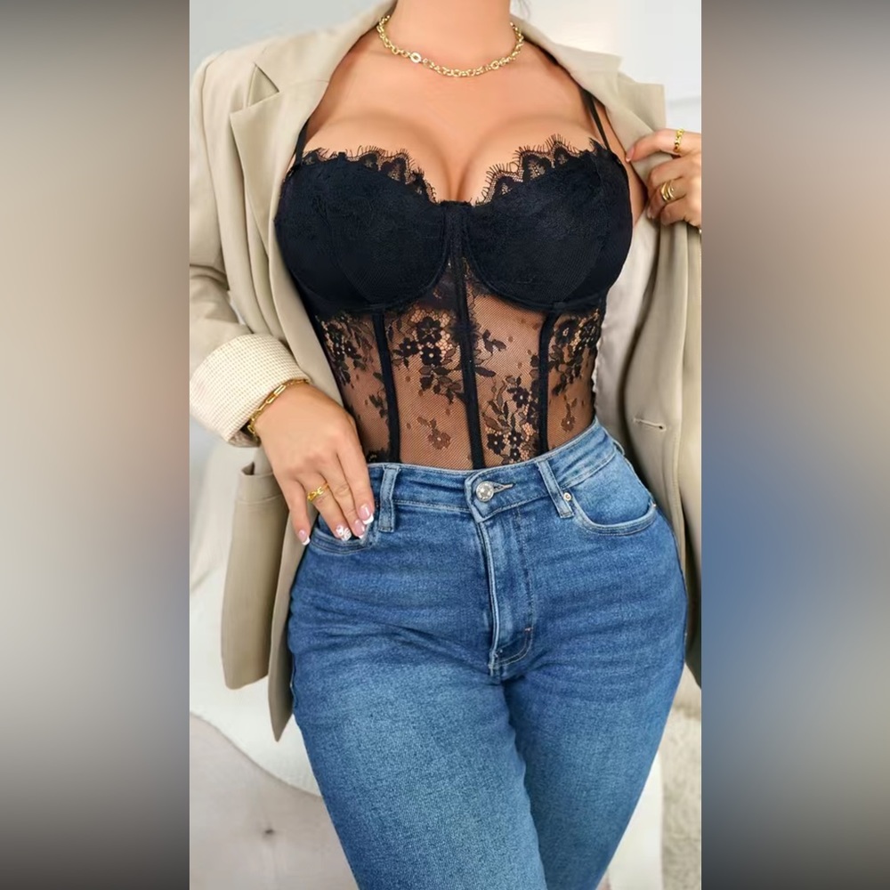Floral Lace Bustier